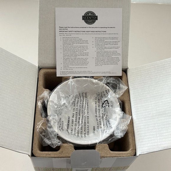 Scentsy Love Country Element Wax Warmer Cream White Retired & Wax Samples New - Picture 12 of 13